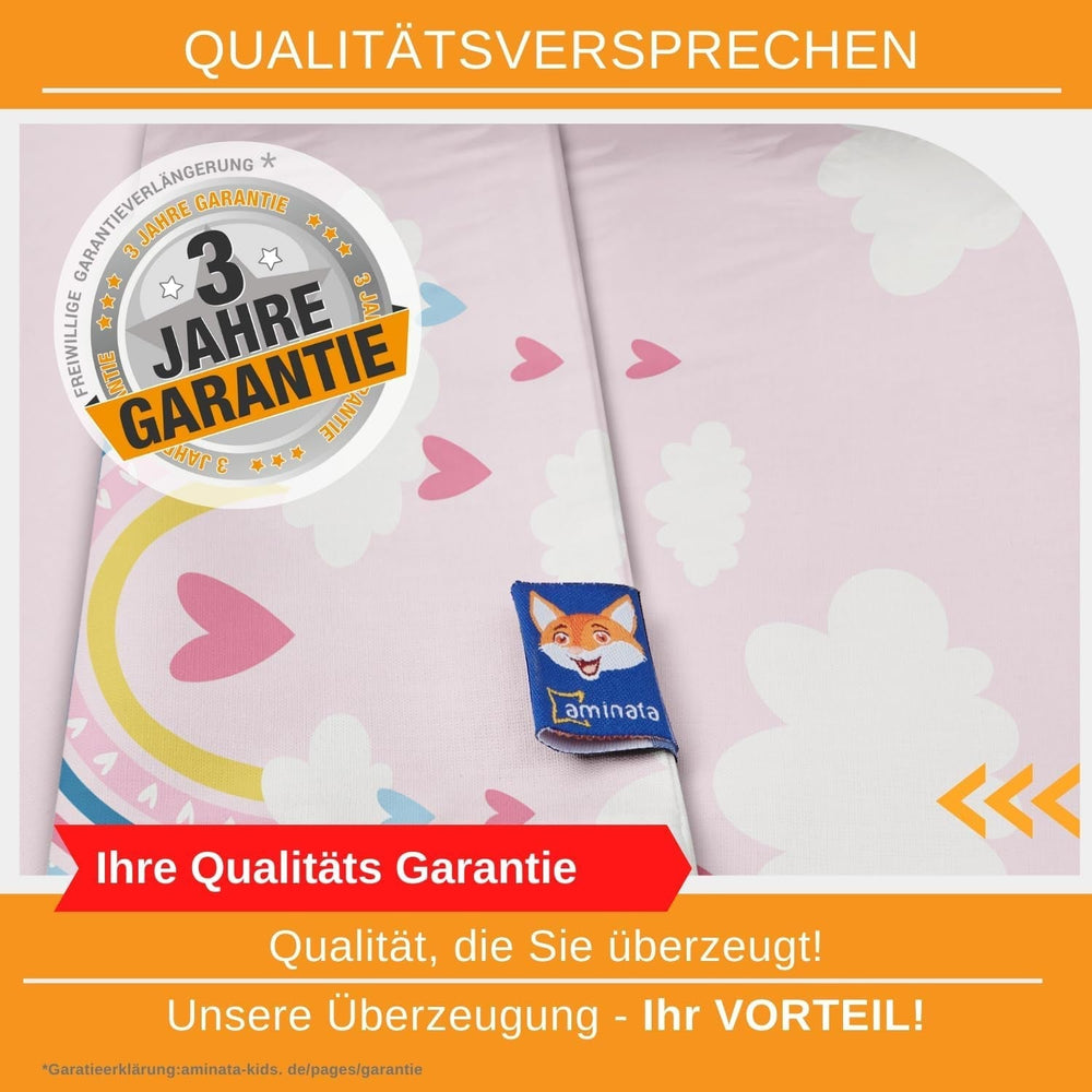 Aminata Kids Biancheria da letto per bambini, arcobaleno, reversibile Biancheria da letto - bambini Naty Shop