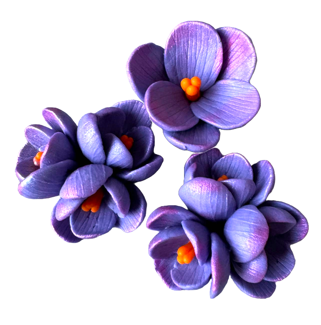 Set 3 decoratiuni comestibile din zahar, Branduse Decoratiuni din Pasta de Zahar Nati Shop