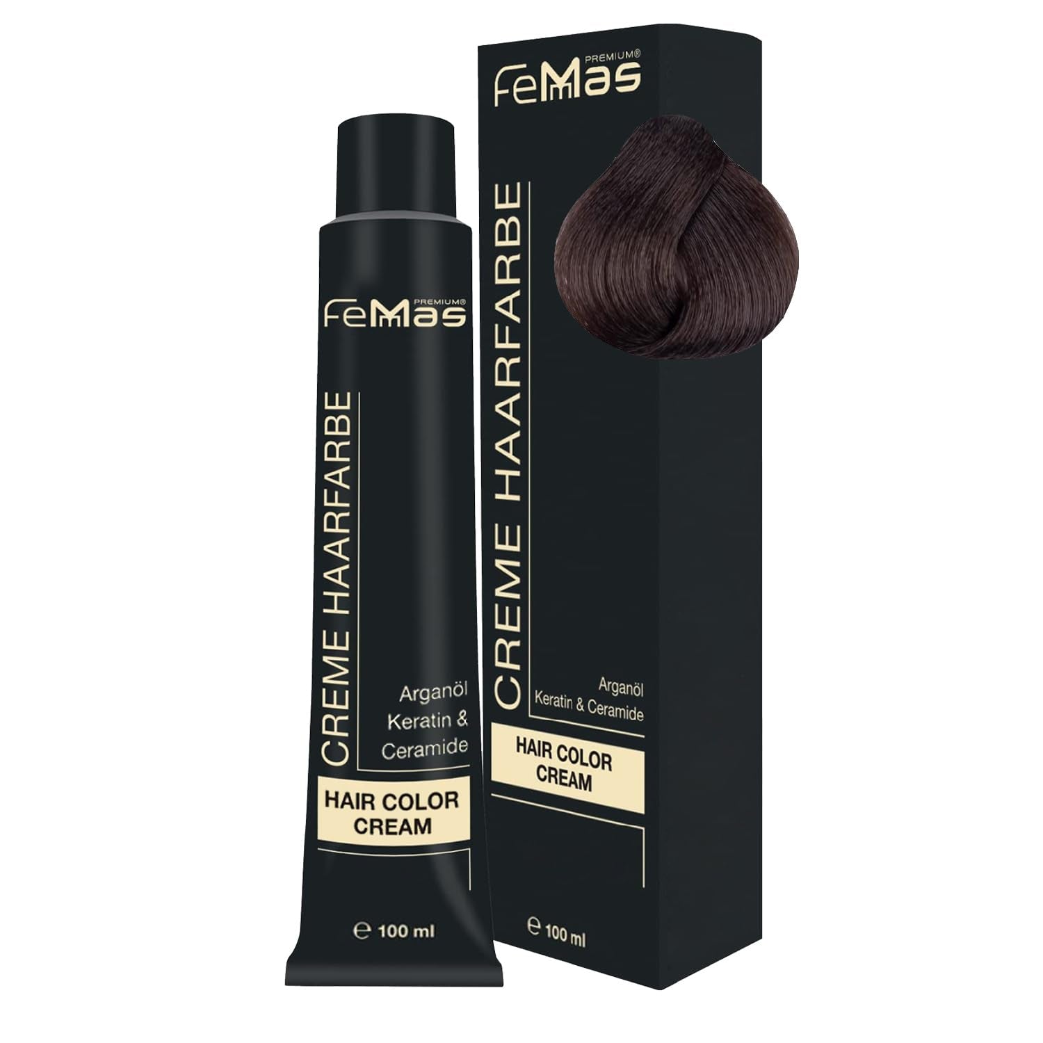 FemMas Hair Colour Pure & Mix Red I Cremă profesională cu ulei de argan, keratină și ceramide I Ca o vopsea de păr permanentă sau nuanță pentru rezultate radiante, de lungă durată I 100 ml