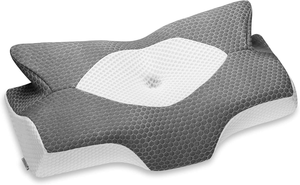 Elviros Husă de pernă respirabilă, pernă 64 X 12,5/10,5 X 38 cm, gri (numai față de pernă) Perne ortopedice cervicale Naty Shop Gri închis