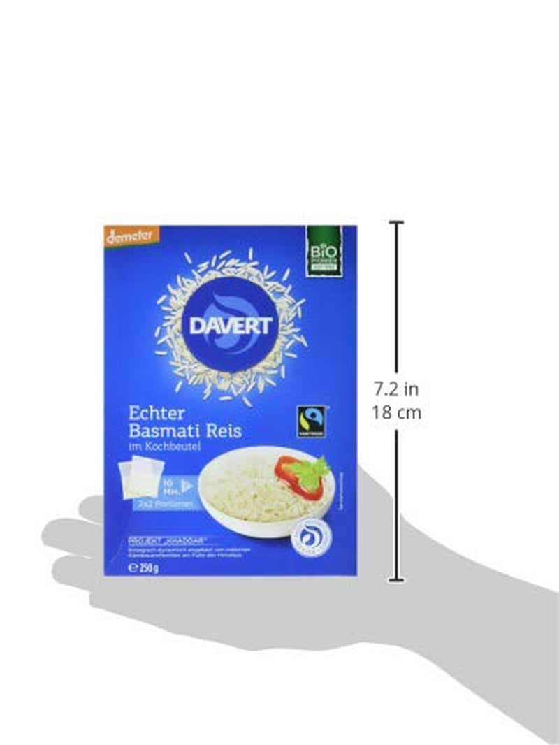 Davert Riso Basmati biologico in buste da cucina, 2 buste, 250g