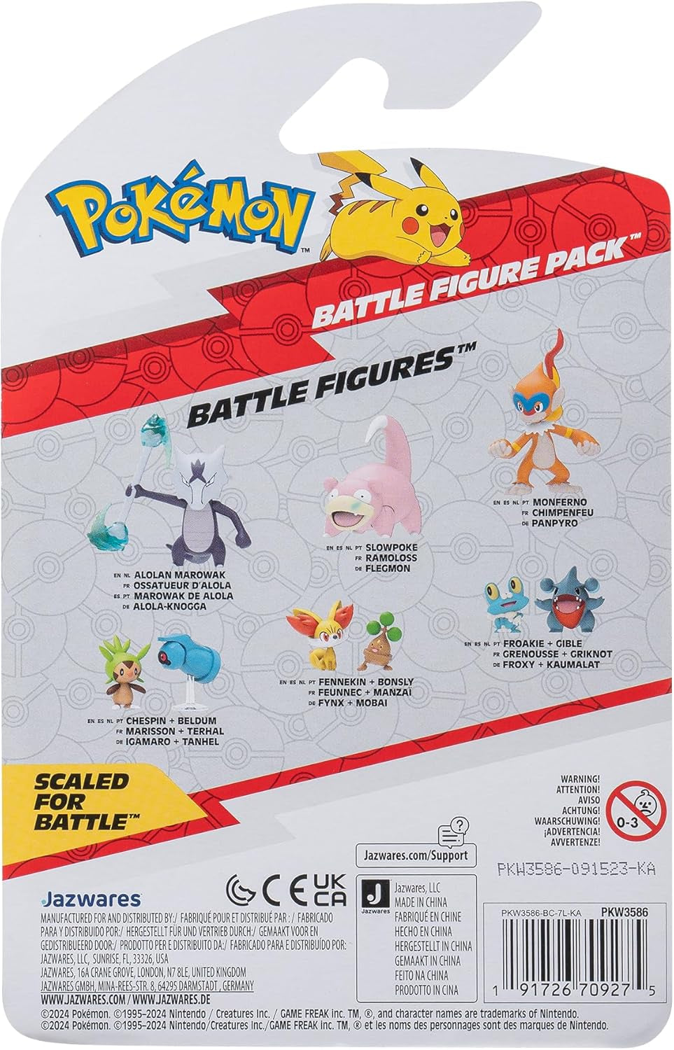 Pokémon PKW3586 - Battle Figure Pack - Pikachu e Schiggy Figure ufficiali dettagliate 5 cm ciascuna Action Figures Naty Shop