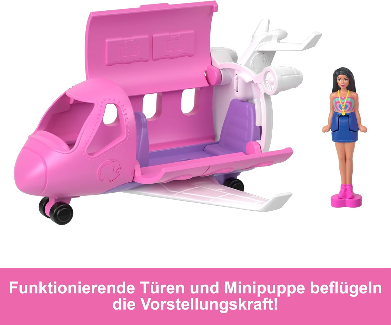Barbie Mini BarbieLand Puppen- und Spielzeugfahrzeug-Sets, 1,5-Zoll-Puppe und ikonisches Spielzeugfahrzeug mit Farbwechsel-Überraschung, HYF40