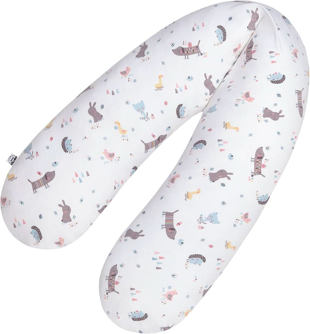 Julius Zöllner pernă de alăptare din jersey aprox. 190 cm | umplutură 42 litri microperle Eps | Fabricat în Germania | capac din jersey 100% bumbac Accesorii Hrana si Alaptare Bebe Naty Shop Crazy Animals