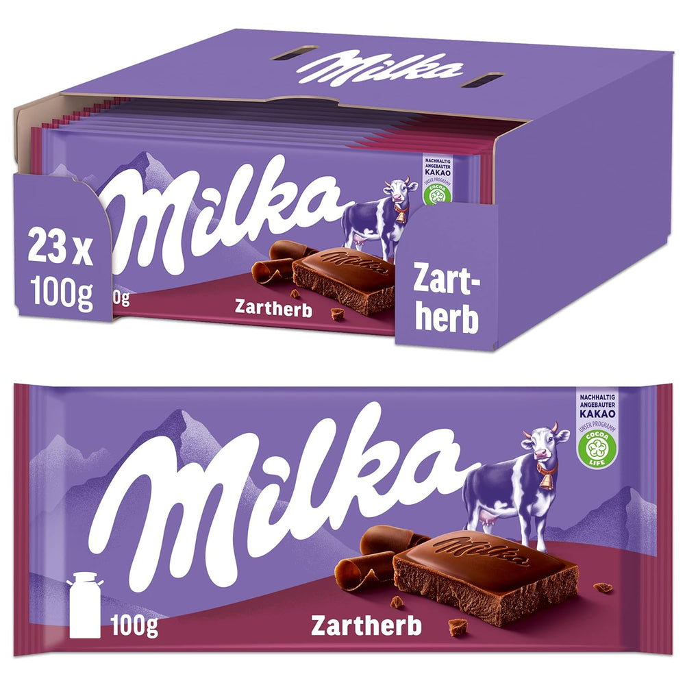 Milka Cow Spots – Cioccolato al latte alpino con cioccolato bianco con motivo a macchie di mucca – 24 x 90 g
