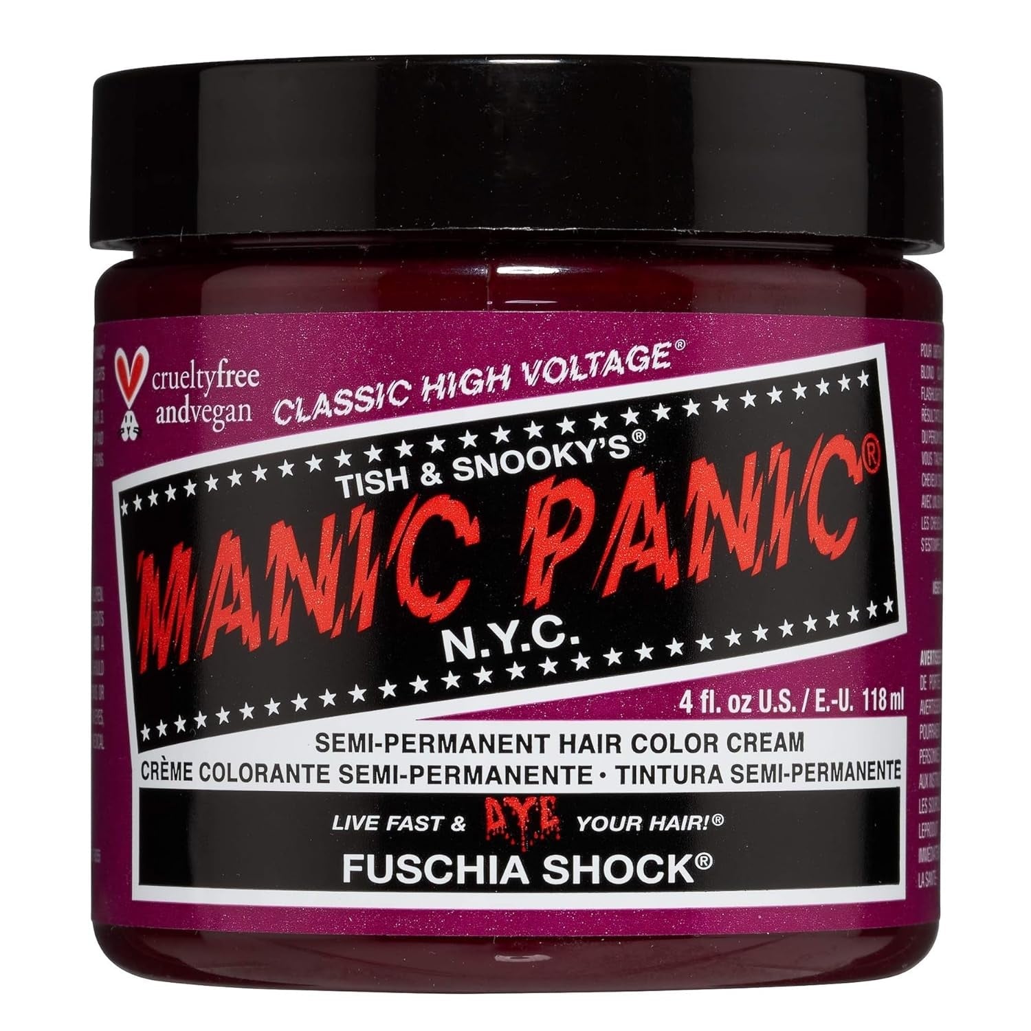 Manic Panic Electric Lizard Classic Cream, vegan, fără cruzime, vopsea de păr verde semipermanentă 118ml