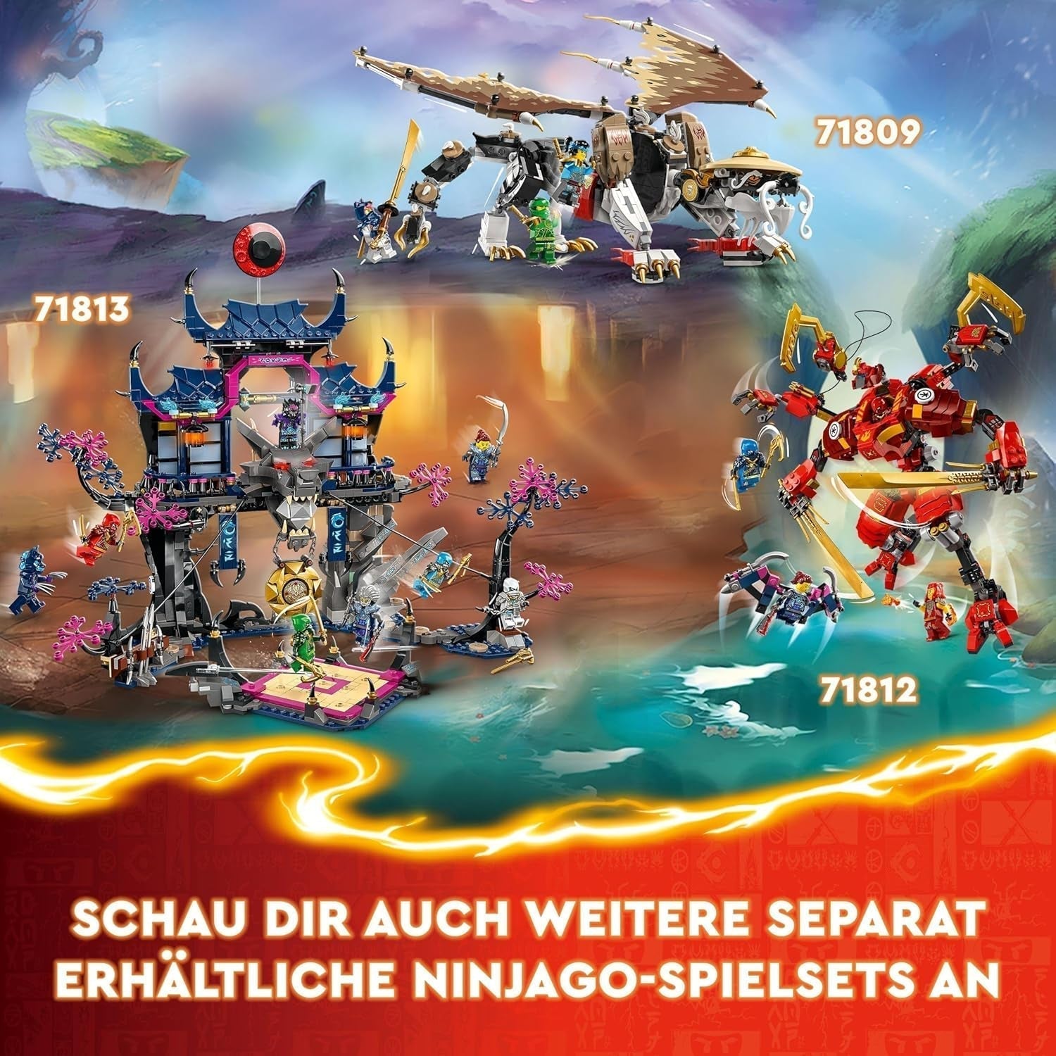 LEGO NINJAGO Kai's Ninja Climbing Mech Set, giocattolo Ninja con action figure costruibile e 4 mini figure, set avventure per bambini, regalo di compleanno per ragazzi e ragazze di 9 anni 71812 Set da costruzione Beuche den LEGO-Store