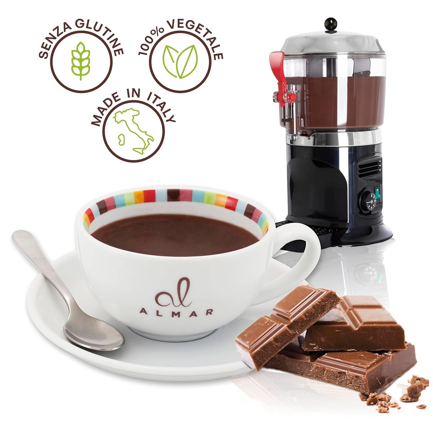 Cioccolata calda Cortina CROSTATA AL CIOCCOLATO AMARO, 15 buste X 30 grammi Cacao e Cioccolata Calda Naty Shop