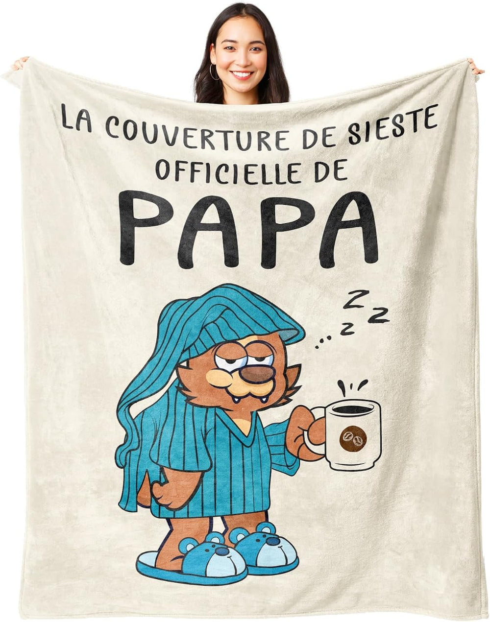 Coperta in flanella Juratar per papà - regalo per compleanno, festa del papà e Natale - 152 X 130 cm Letti e coperte Besuche den Juratar-Store Dad