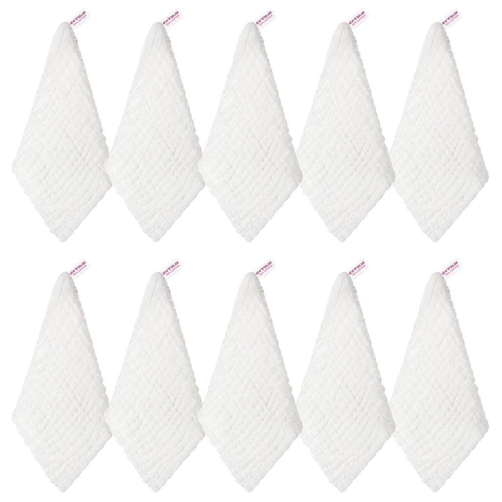 Prosoape de spălat pentru bebeluși EXTSUD, pachet de 10 prosoape de muselină pentru bebeluși Mama si Copilul Naty Shop