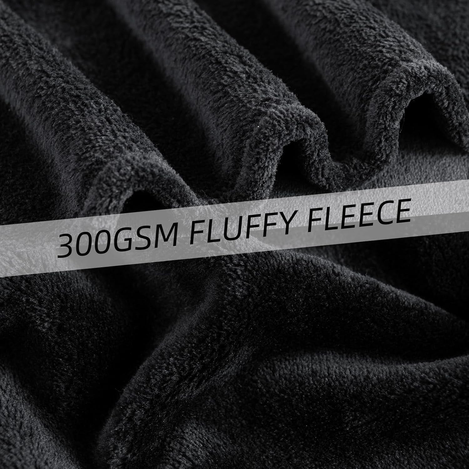 Coperta accogliente soffice coperta in pile 130 x 150 cm Coperte da letto Coperta da divano Grandi coperte morbide e copridivano per adulti Copridivano caldi lavabili in lavatrice Letti e coperte nere Good Nite