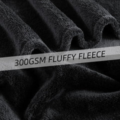 Coperta accogliente soffice coperta in pile 130 x 150 cm Coperte da letto Coperta da divano Grandi coperte morbide e copridivano per adulti Copridivano caldi lavabili in lavatrice Letti e coperte nere Good Nite