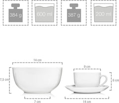 Set de veselă SÄNGER New Port, 36 de piese, pentru 6 persoane | COLECȚIA PREMIUM