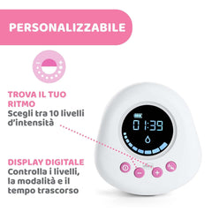 Tiralatte elettrico Chicco con fasi di stimolazione ed estrazione, 10 livelli di intensità, comodo e veloce, forma ergonomica, con tettarella inclinata e tappo a tenuta, bianco, 150 ml Accessori Alimentazione e Allattamento Bebe Naty Shop