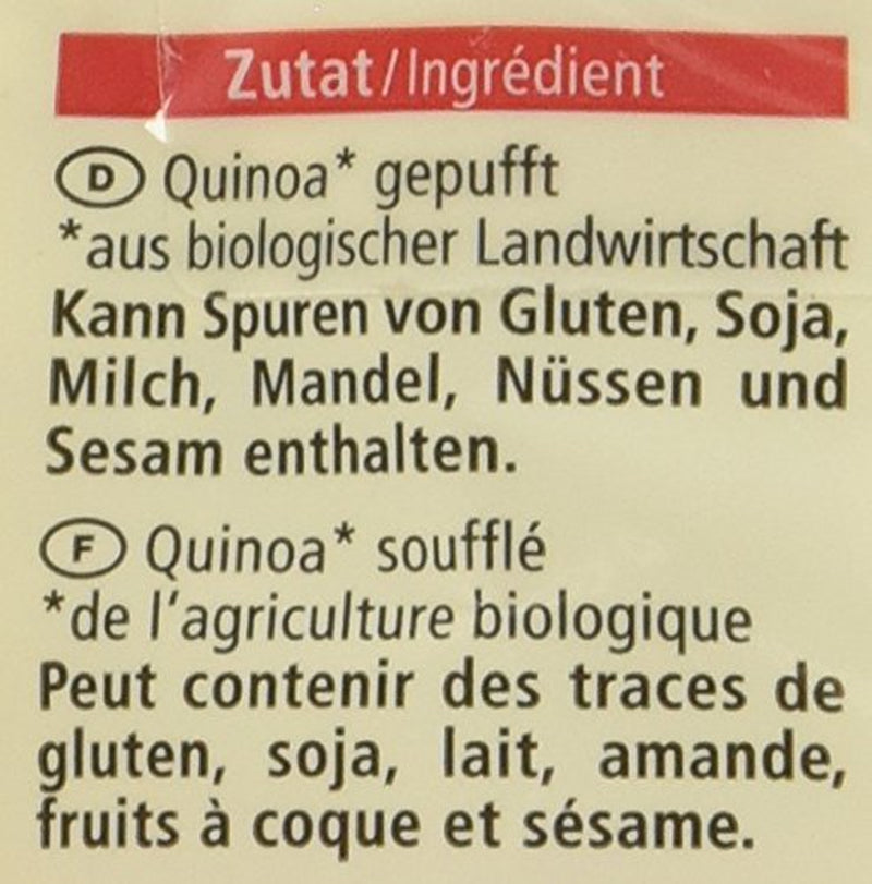 Quinoa espansa biologica, 125g