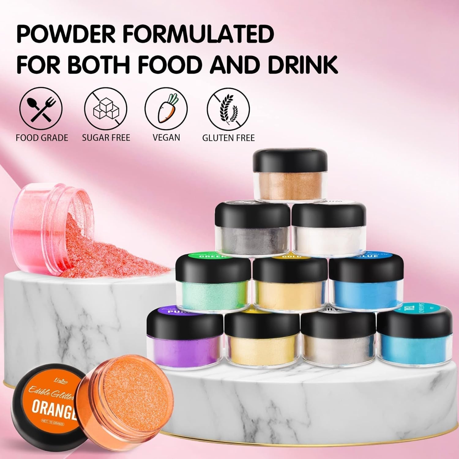 Glitter commestibili, 10 grammi, vari colori Glitter Naty Shop