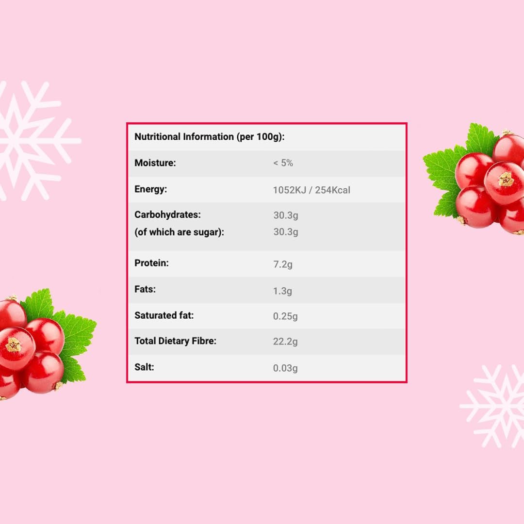 Coacăze roșii liofilizate întregi 100g - Fructe liofilizate - Fructe uscate liofilizate - Coacăze roșii pentru coacere, decorarea prăjiturilor, gustări, muesli, deserturi Produse deshidratate Naty Shop