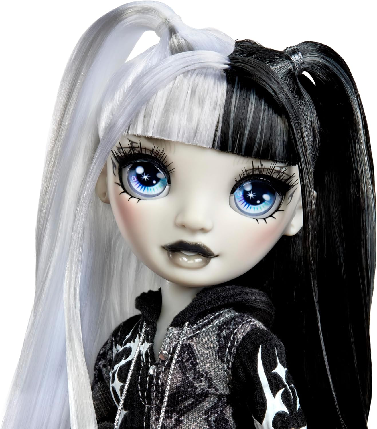 Noaptea fetelor Rainbow High Shadow High – Heather Grayson – Păpușă la modă de 28 cm în nuanțe de gri, păr și ținută alb-negru cu accesorii și pieptene – Pentru colecționari și copii cu vârsta de 6 ani și peste