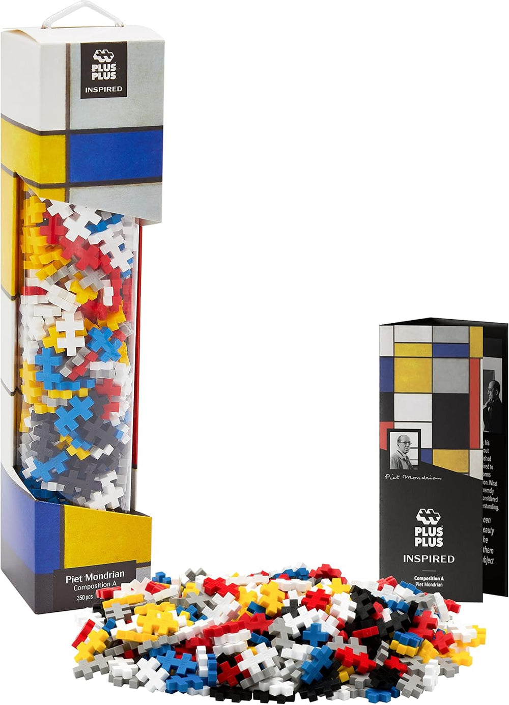 Plus-Plus 5163 Geniales Konstruktionsspielzeug, Sonnenblumen von Vincent Van Gogh, Inspired-Edition, Kreativ-Bausteine ​​​​Tube, 350 Teile, Girasoli