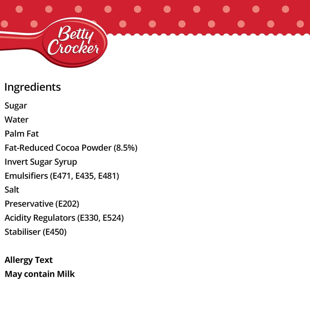 Betty Crocker, Glassa per torta al cioccolato e caramello, Glasse da 400 grammi e Decor Naty Shop