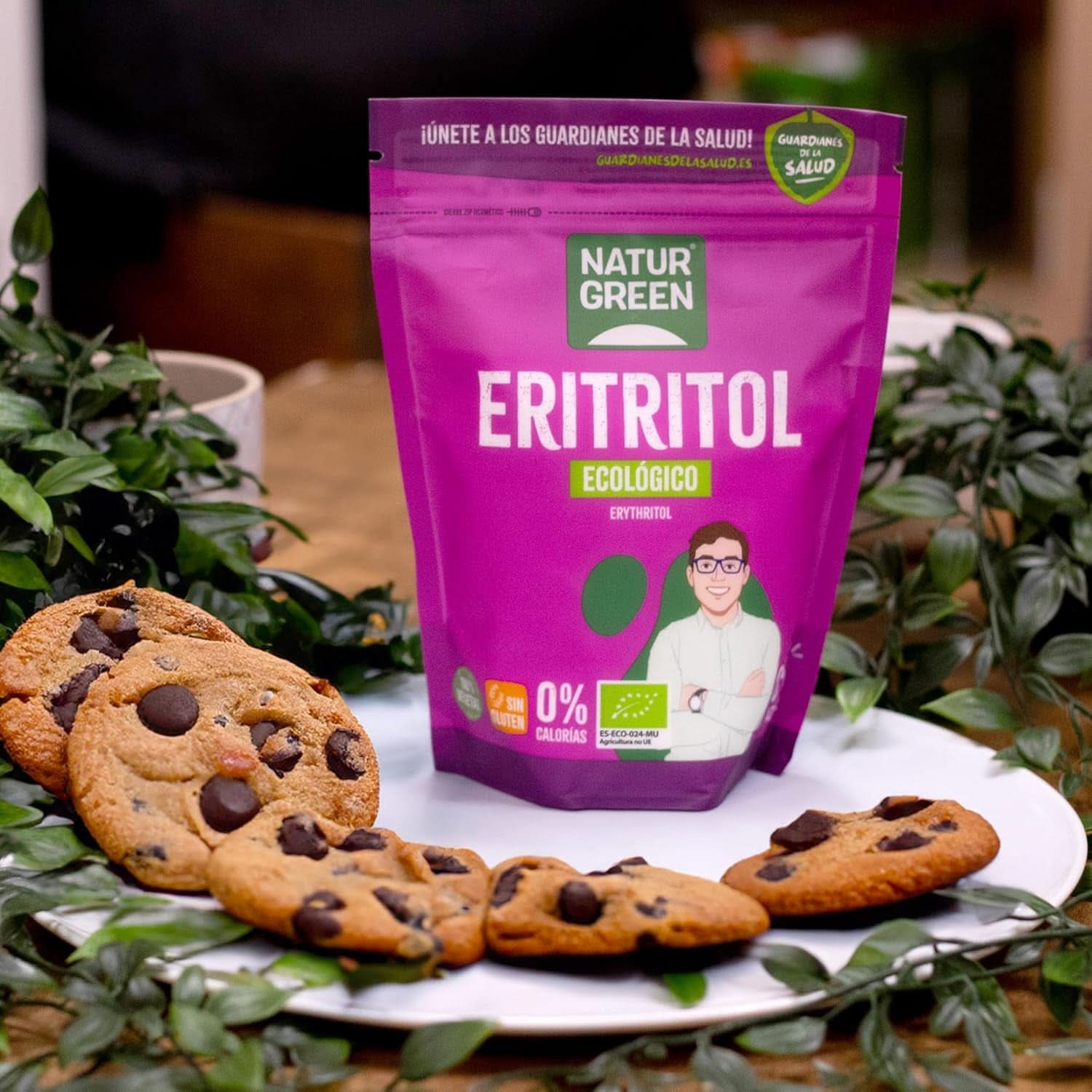 Bio Eritritolo, Dolcificante Naturale, Biologico, Basso Indice Glicemico, 500 grammi Dolcificanti Naty Shop