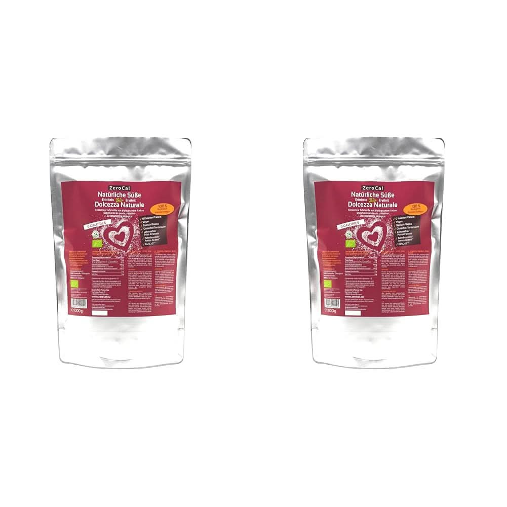 Zerocal - Eritritolo Biologico 1KG Dolcificanti Naty Shop 2 x 1 Kg