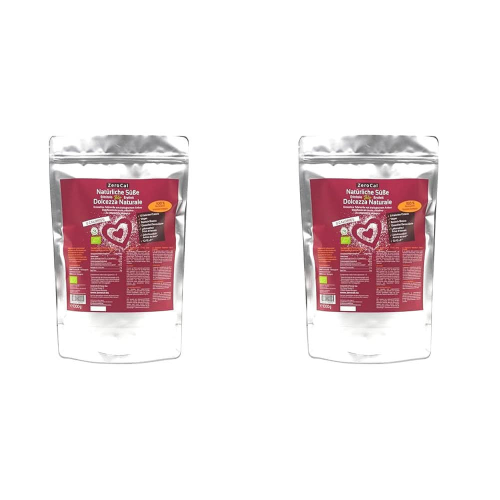 Zerocal - Eritritolo Biologico 1KG Dolcificanti Naty Shop 2 x 1 Kg