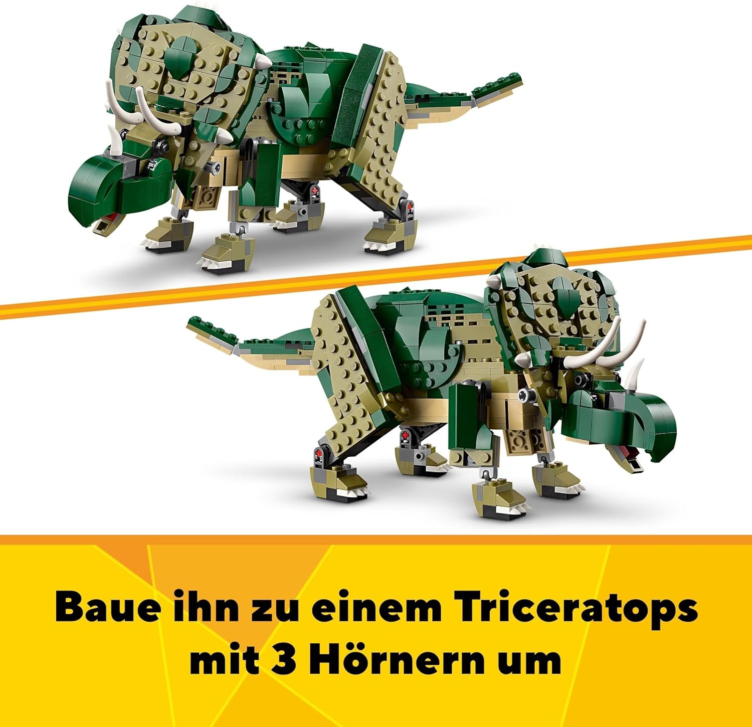 LEGO Creator T.Rex, Dino triceratopo o pterodattilo trasformabile 3-in-1, modello di dinosauro mobile per bambini, regalo per ragazzi e ragazze 31151 Set di costruzione Besuche den LEGO-Store
