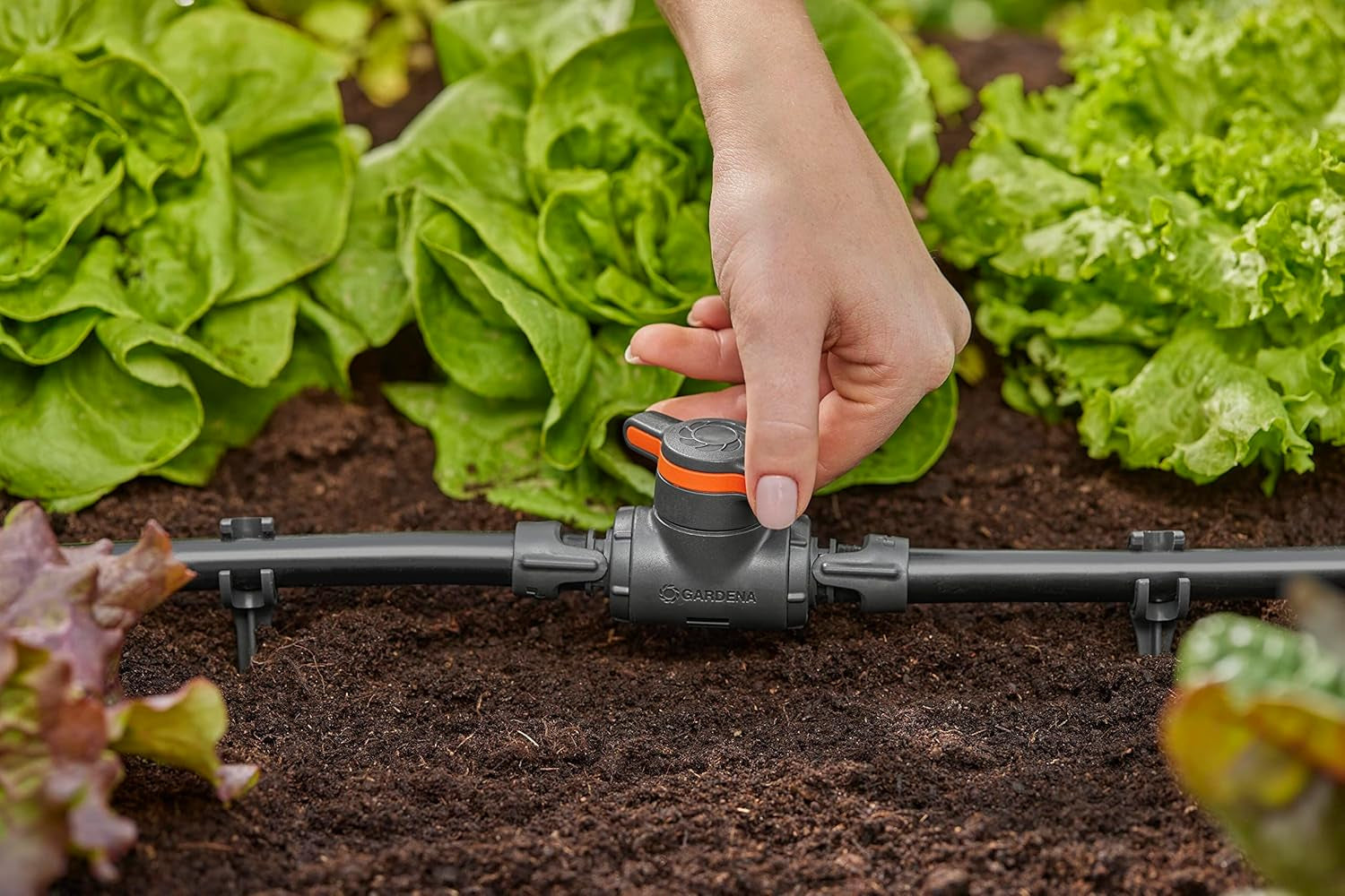 Supapă de reglare și închidere Gardena Micro-Drip-System 13 mm (1/2 inch): Închidere simplă a țevilor și reglare continuă a debitului de apă, accesoriu pentru pozarea țevilor de picurare (13207-20)