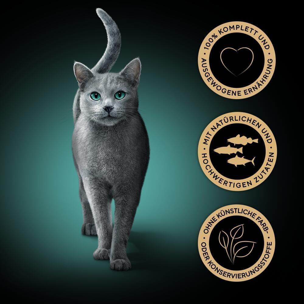 Sheba Portion Pouches Hrană umedă pentru pisici, pachet multiplu Fresh & Fine în jeleu cu ton și somon MSC, 6x6x50g - Mese sănătoase pentru pisici cu jeleu