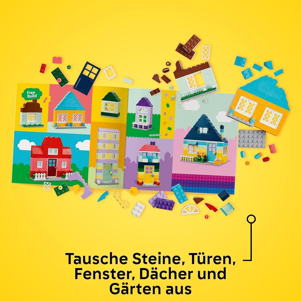 Case creative LEGO Classic, set di mattoncini da costruzione per bambini, giocattolo da costruzione da 850 mattoncini, giocattolo da costruzione con accessori, regalo per ragazzi e ragazze di 4 anni 11035 Set da costruzione Beuche den LEGO-Store