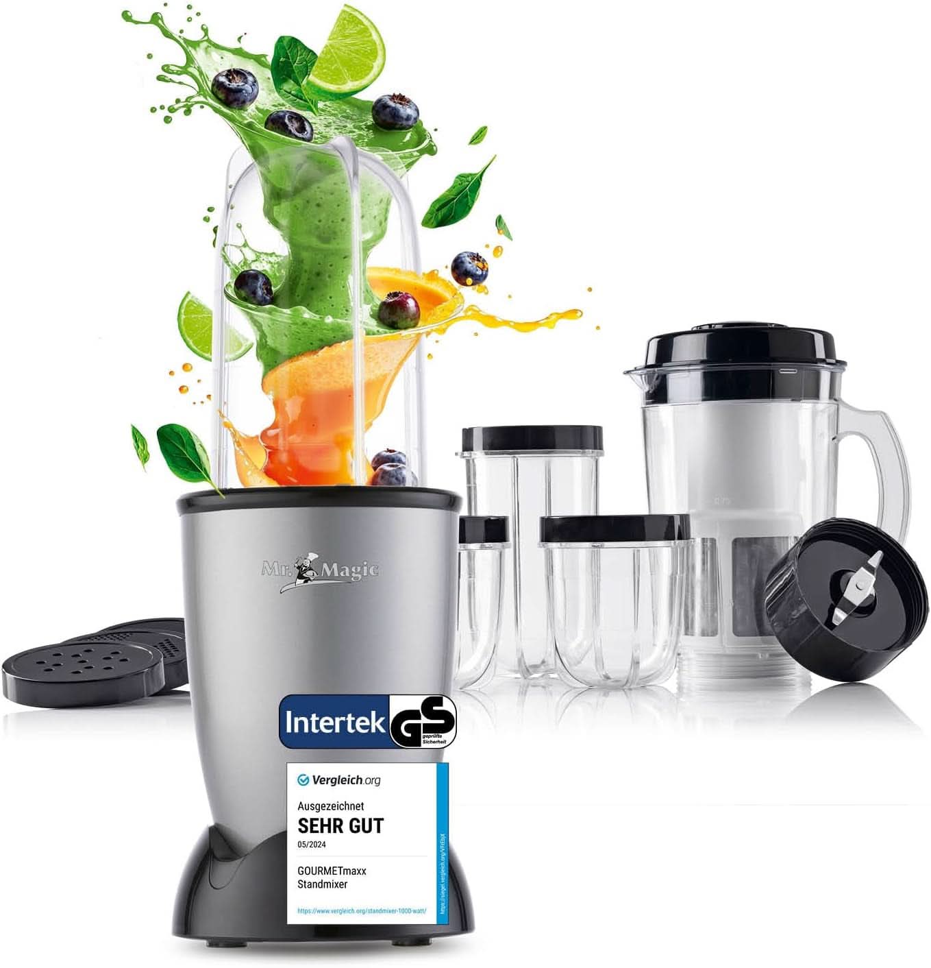 Gourmetmaxx Mr Magic Blender, Smoothie Maker cu pachet de accesorii Xxl Naty Shop
