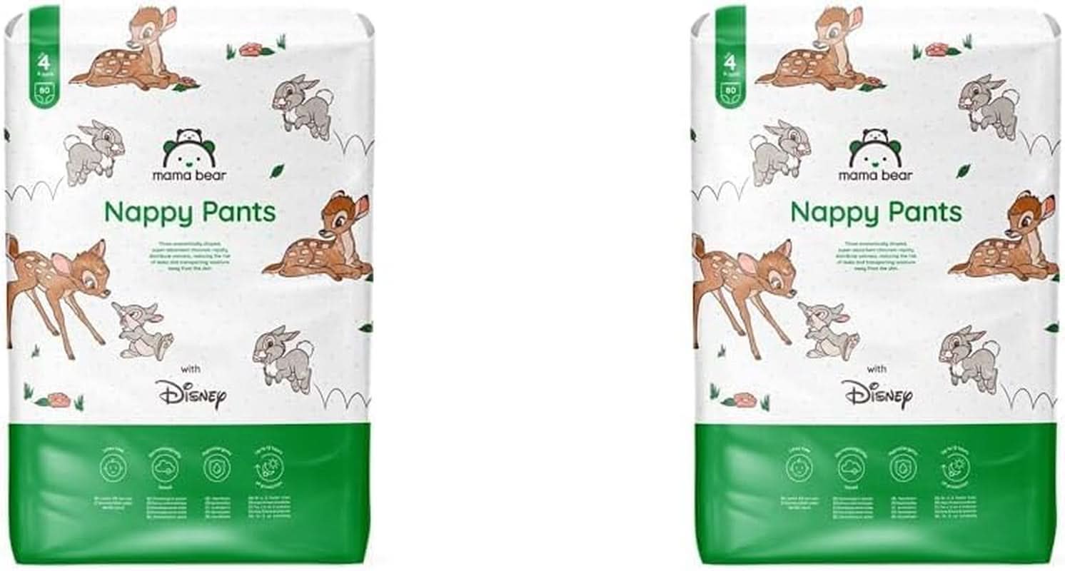 Pannolini Mama Bear Disney, taglia 5 (12-17 kg), bianco, 70 pezzi Mamma e Bebè Naty Shop 4 (9-15 Kg) ) (Set da 2 confezioni) Confezione mensile