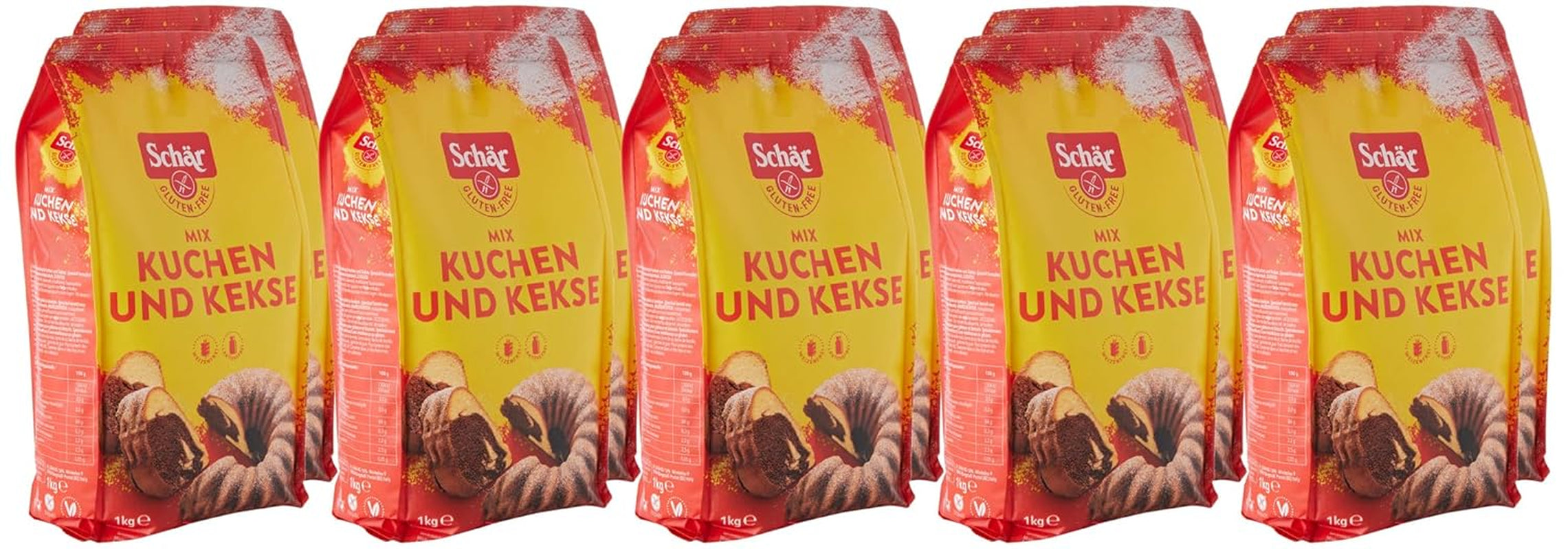 Mix C - Kuchen & Kekse Backmischung Glutenfrei 1Kg, 10Er Pack Miscela per panificazione e cucina Naty Shop Default Title