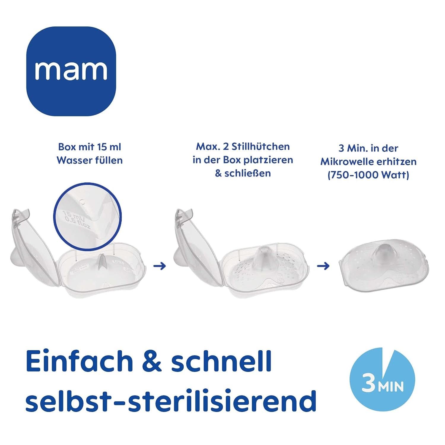 MAM Stillhütchen Größe L (Ø 23 Mm) Im 2Er-Set, Extra Weiche Brusthütchen Zum Schutz Beim Stillen, Brustwarzenschutz Für Maximalen Hautkontakt Zwischen Mutter Und Kind Accessori Alimentazione e allattamento Bebe Naty Shop