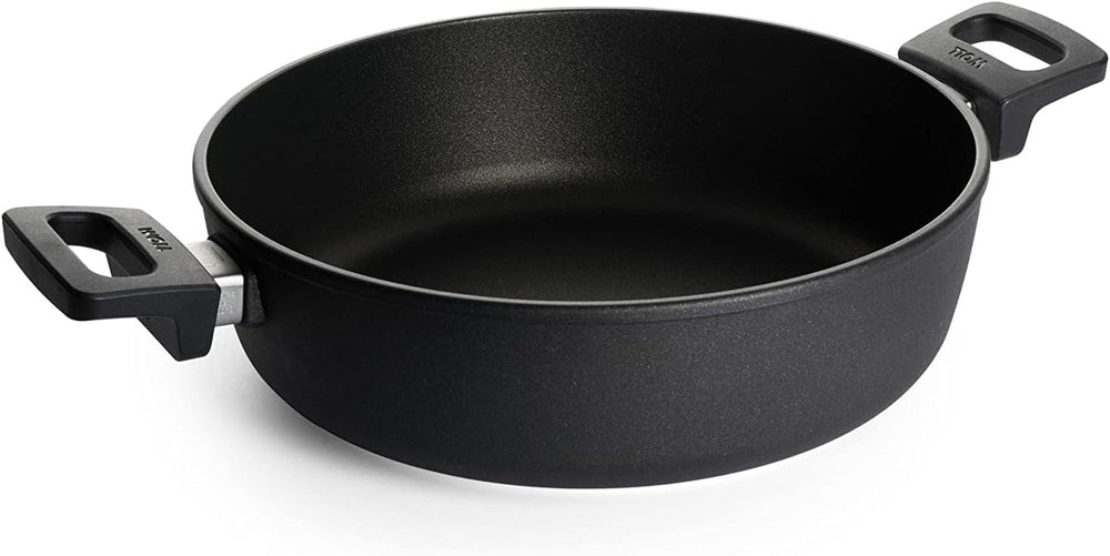 Woll Nowo Titanium Kasserolle - Induktiv -, Ø 32 Cm, 8 Cm Hoch, 5.5 Liter, Mit 2 Seitengriffen - Geeignet Für Alle Herdarten Stampi e vassoi per la cottura Naty Shop 4 Liter