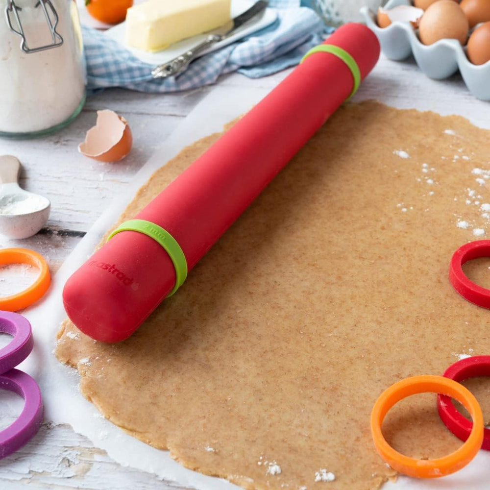 Mastrad F11870 Höhenverstellbarer Silikon-Teigroller