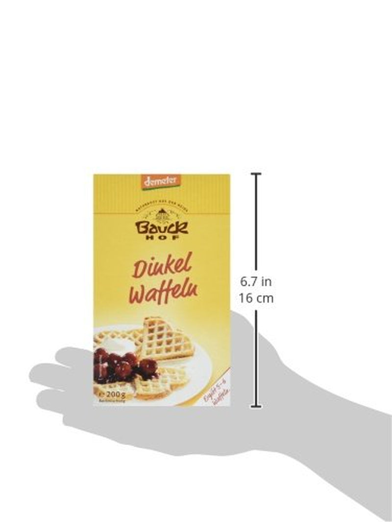 Demeter Bauck Hof Bio Dinkel Wafflen, 200 G Miscela per cuocere e cuocere Naty Shop