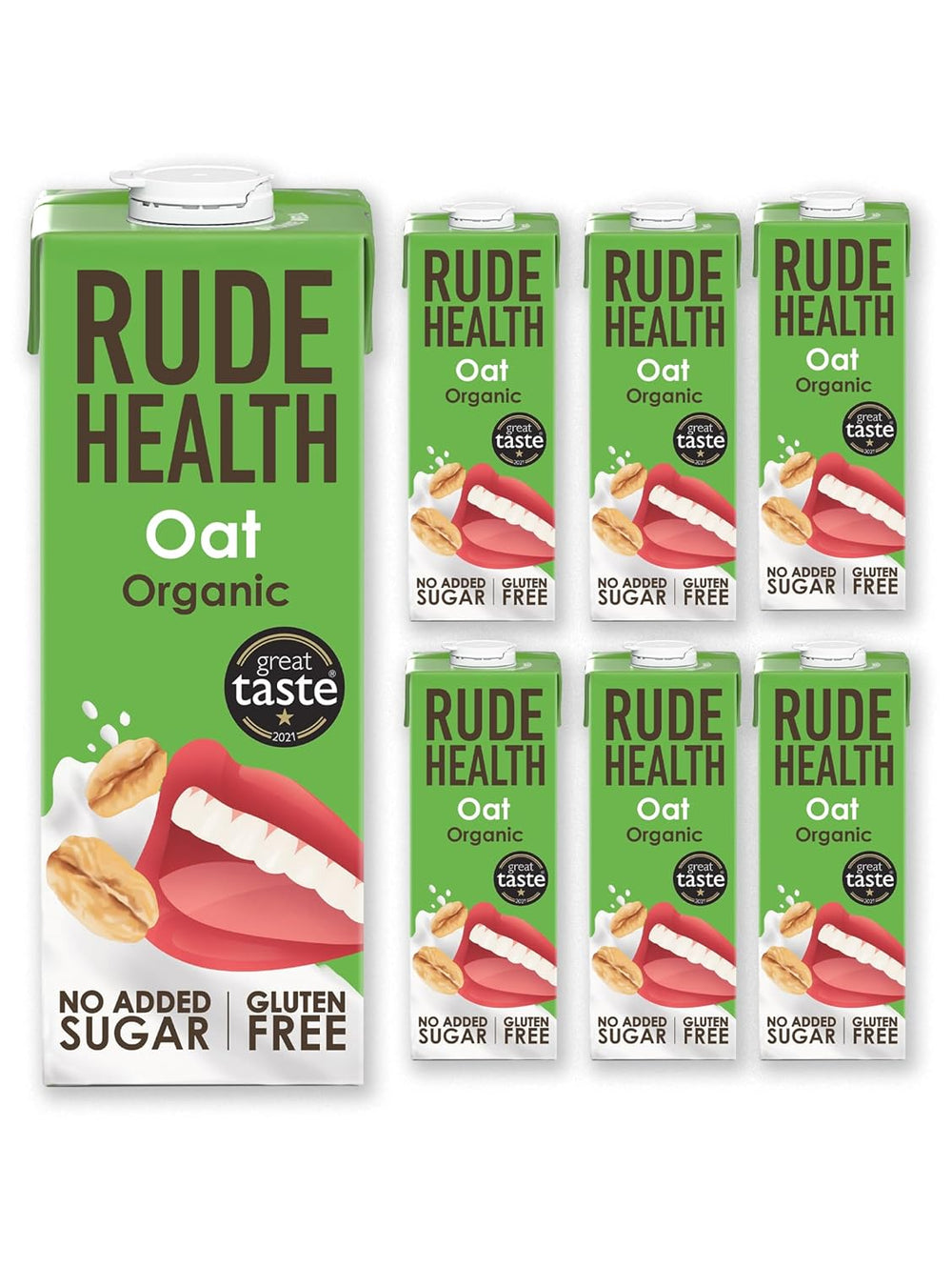Rude Health 6 x 1 litro Bio-Cashew-Drink, 100% naturale Bio-Getränk, glutenfrei, ungesüßt, preisgekrönt, gesund & vegan, 100% recycelbare Verpackung