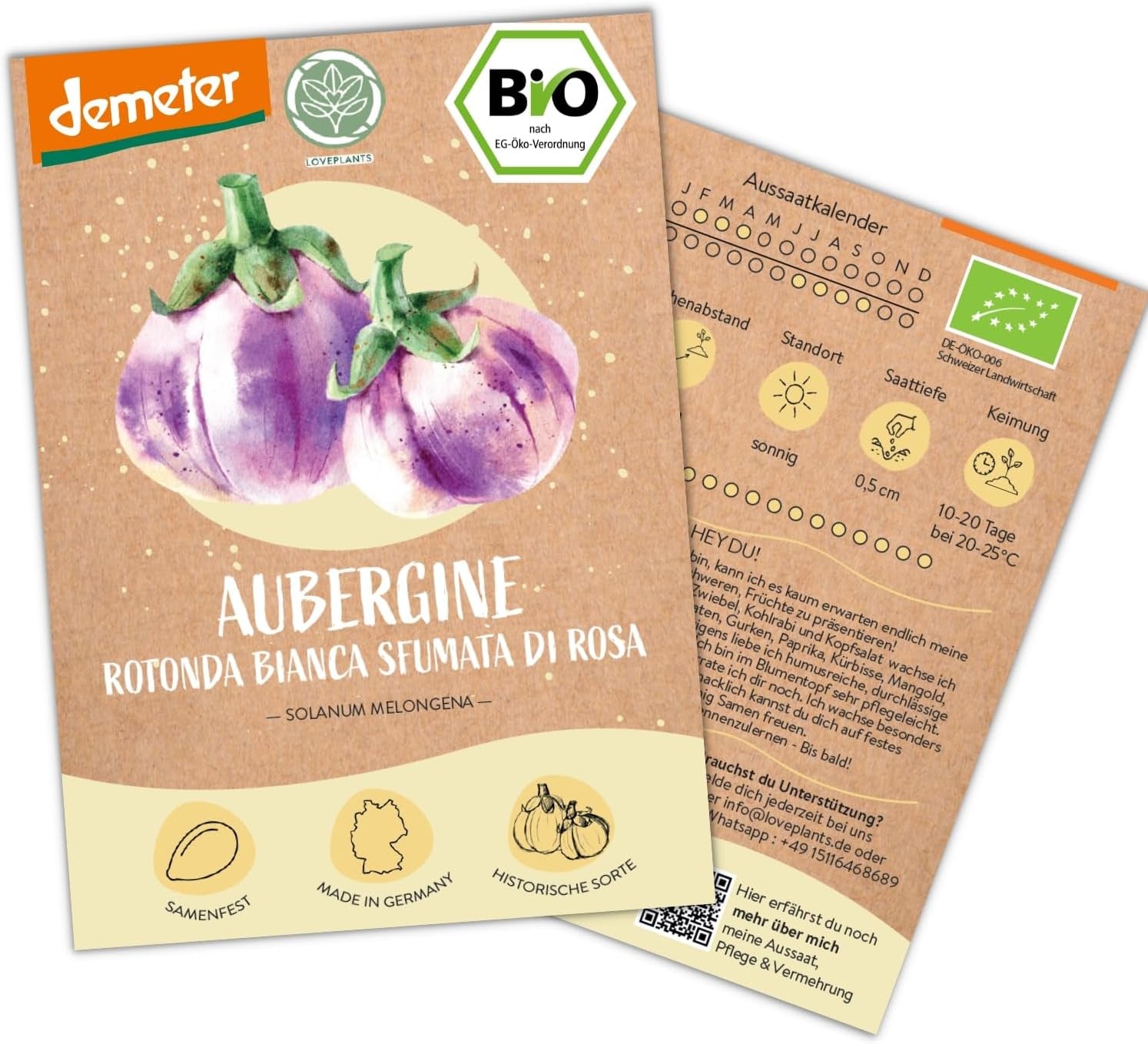 Semi di cetriolo messicano mini biologici, 10 semi di cetriolo snack, alto tasso di germinazione, certificati Demeter e impollinati aperta | LOVEPLANTS Semi di ortaggi per aiuola rialzata da giardino sul balcone - Varietà di ortaggi cimelio