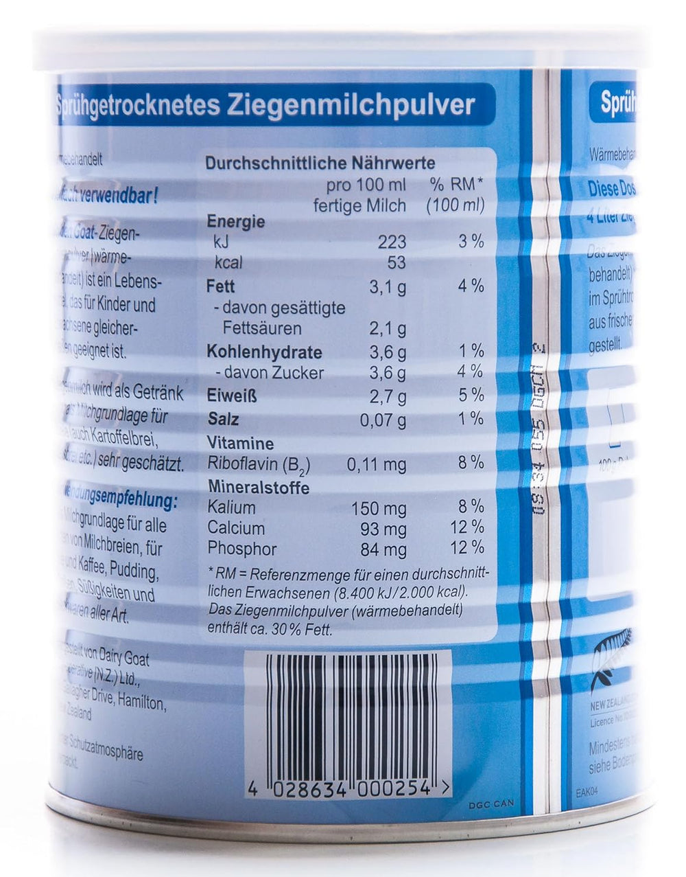 Ziegenmilch Polver 400 g - 1 pezzo