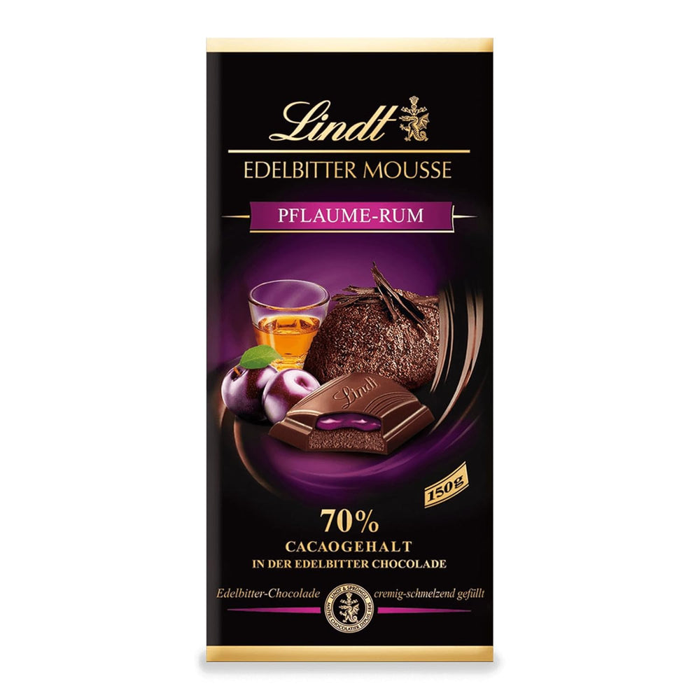 Mousse al cioccolato fondente Lindt con peperoncino e ciliegie | Barretta 150g | Con il 70% di cacao e ripieno di mousse al cioccolato fondente e ciliegia e peperoncino | Tavoletta di cioccolato | Cioccolato fondente