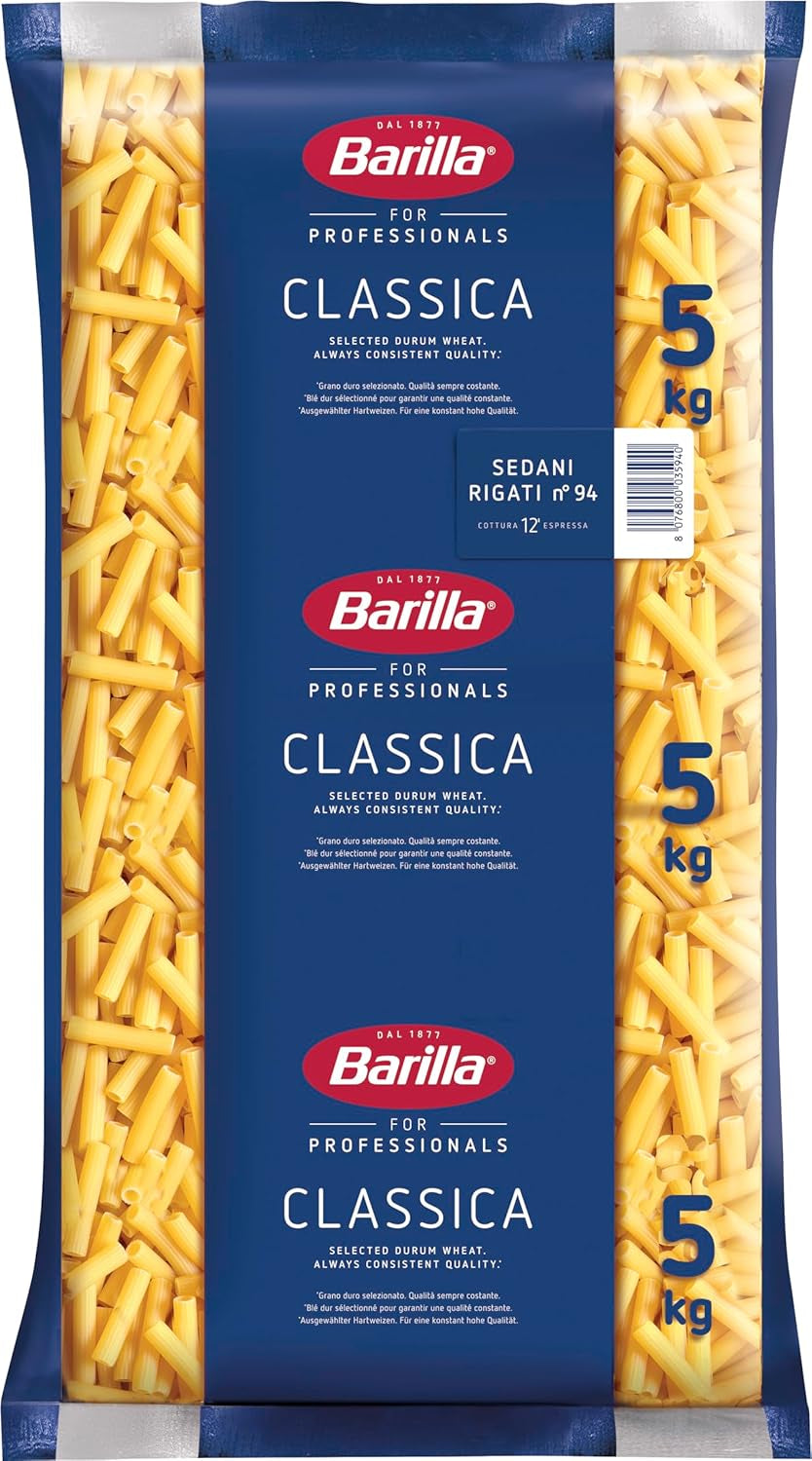 Penne Rigate Barilla pasta di grano duro n. 73 – Confezione da 1 (1x5kg)