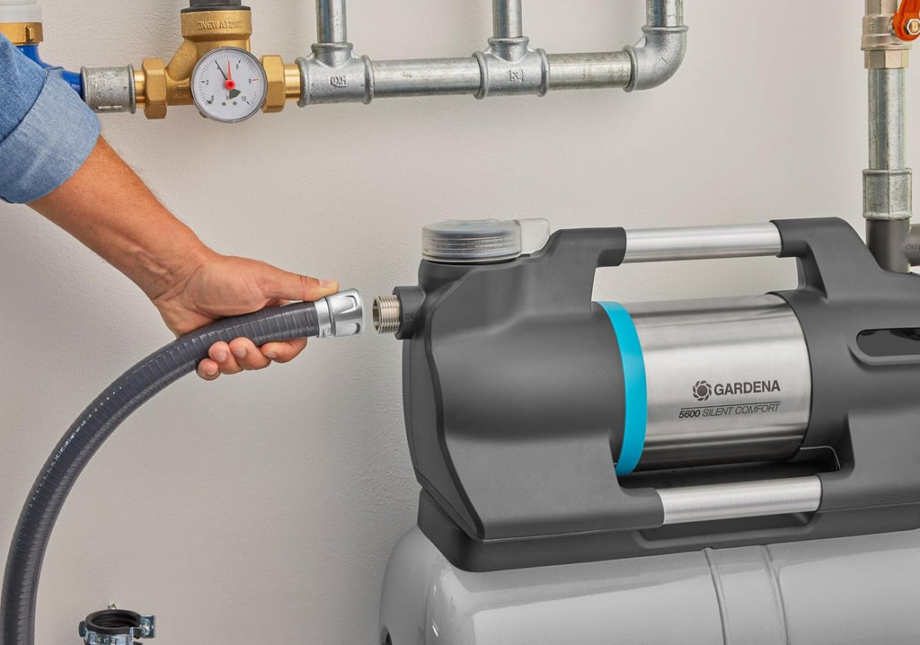 Set de aspirare Gardena cu furtun de aspirare de 7 m, conexiune robustă, dispozitiv de blocare a refluxului, durabil și fiabil (09091-20)