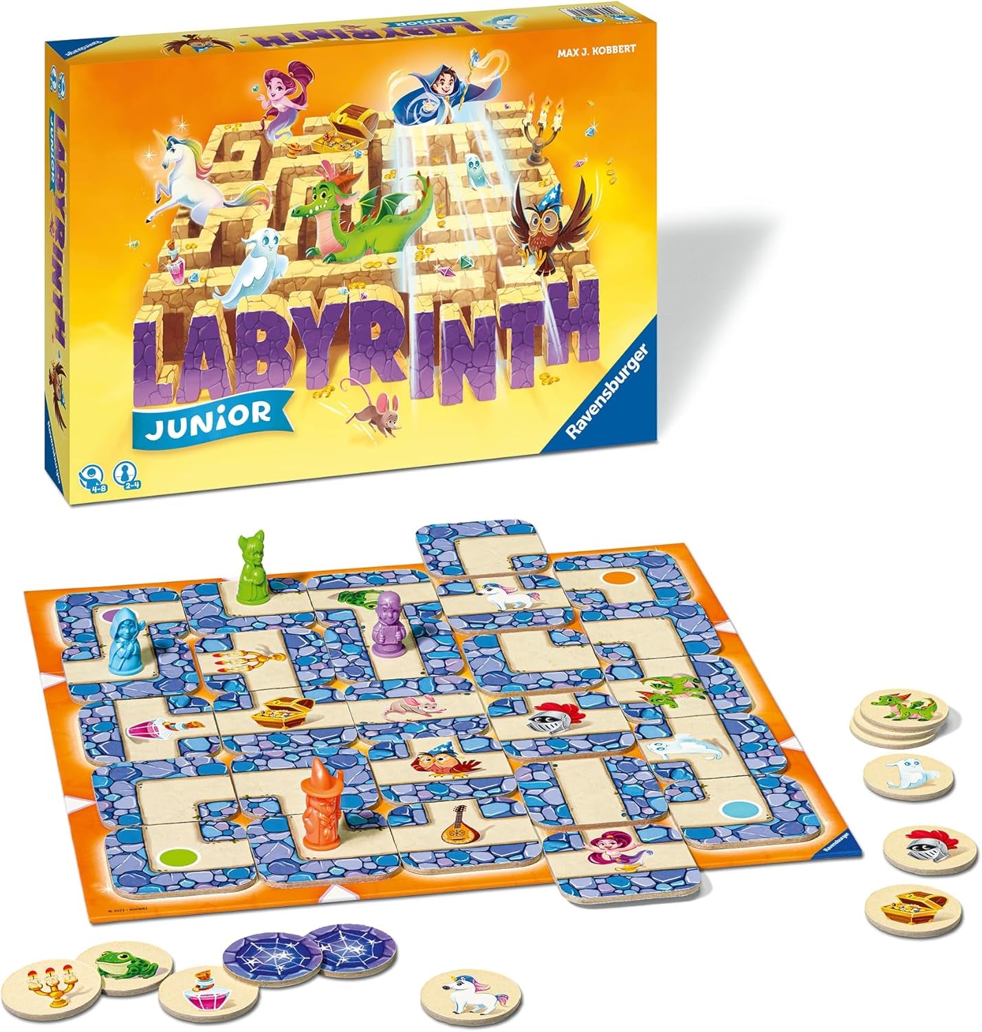 Ravensburger Gioco per bambini 20847 - Junior Labyrinth - Classico per famiglie per bambini, gioco per bambini dai 4 anni in su - Gioco da tavolo adatto per 2-4 giocatori, edizione Junior