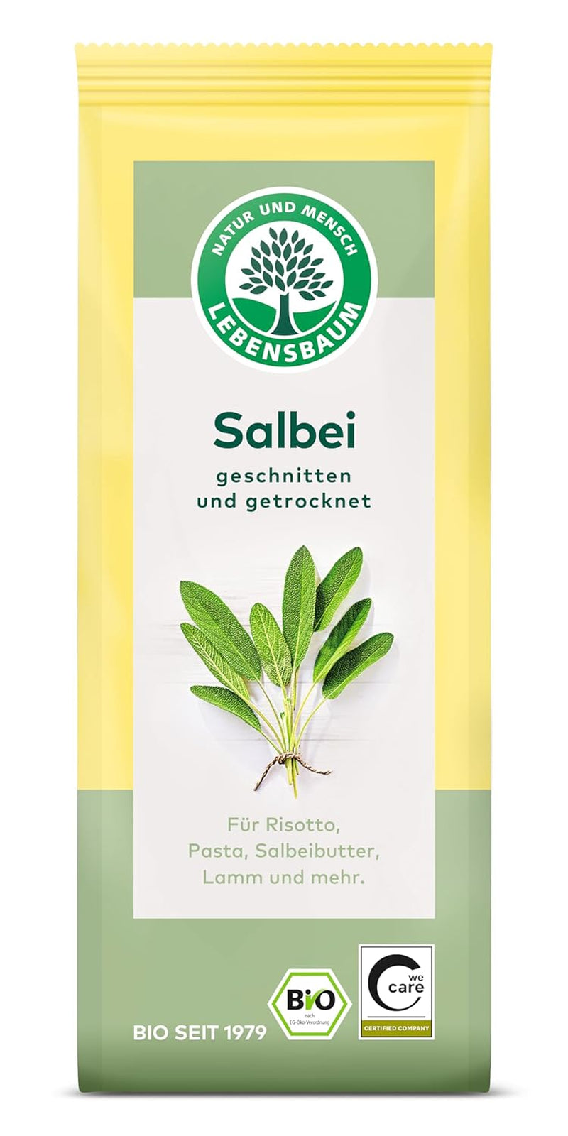 Lebensbaum Liebstöckel geschnitten, Bio-Gewürz mit würzigem Geschmack, Maggi-Kraut für Suppen, Marinaden, Fleisch- und Fisch-Gerichte, vegan, 15g