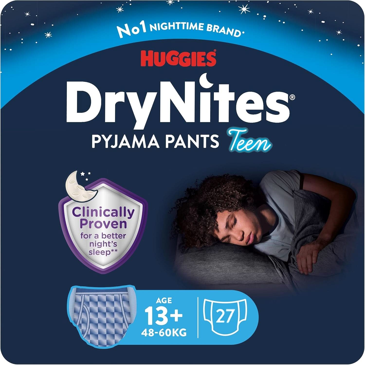 Huggies Drynites Nachtwindeln Bei Bettnässen, Für Jungen Ab 13 Bis Ca. 17 Jahre (48-60 KG), 27 Stück (3X9), Monatspack, Windel-Pants Naty Shop Titolo predefinito