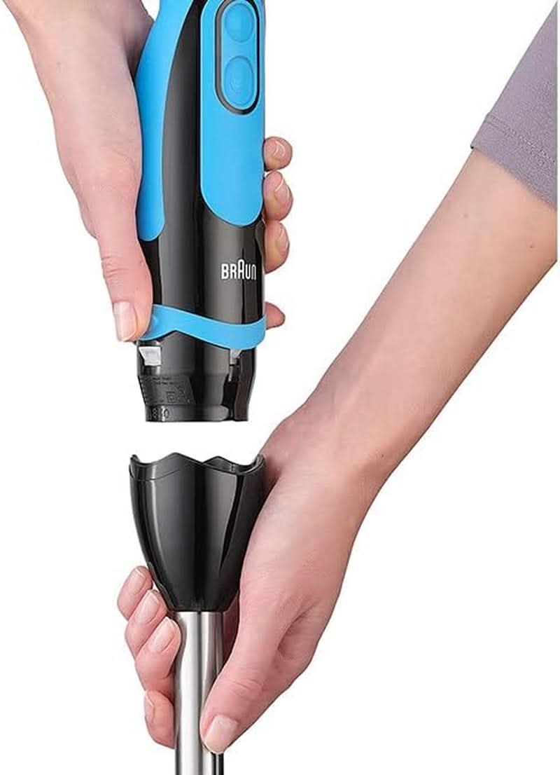 Frullatore a immersione Braun MQ 5252 - Frullatore a immersione Multiquick 5 Vario Fit con base frullatore in acciaio inossidabile e accessorio Blend & Go per frullati in movimento, 750-1000 Watt Mamma e bambino Naty Shop