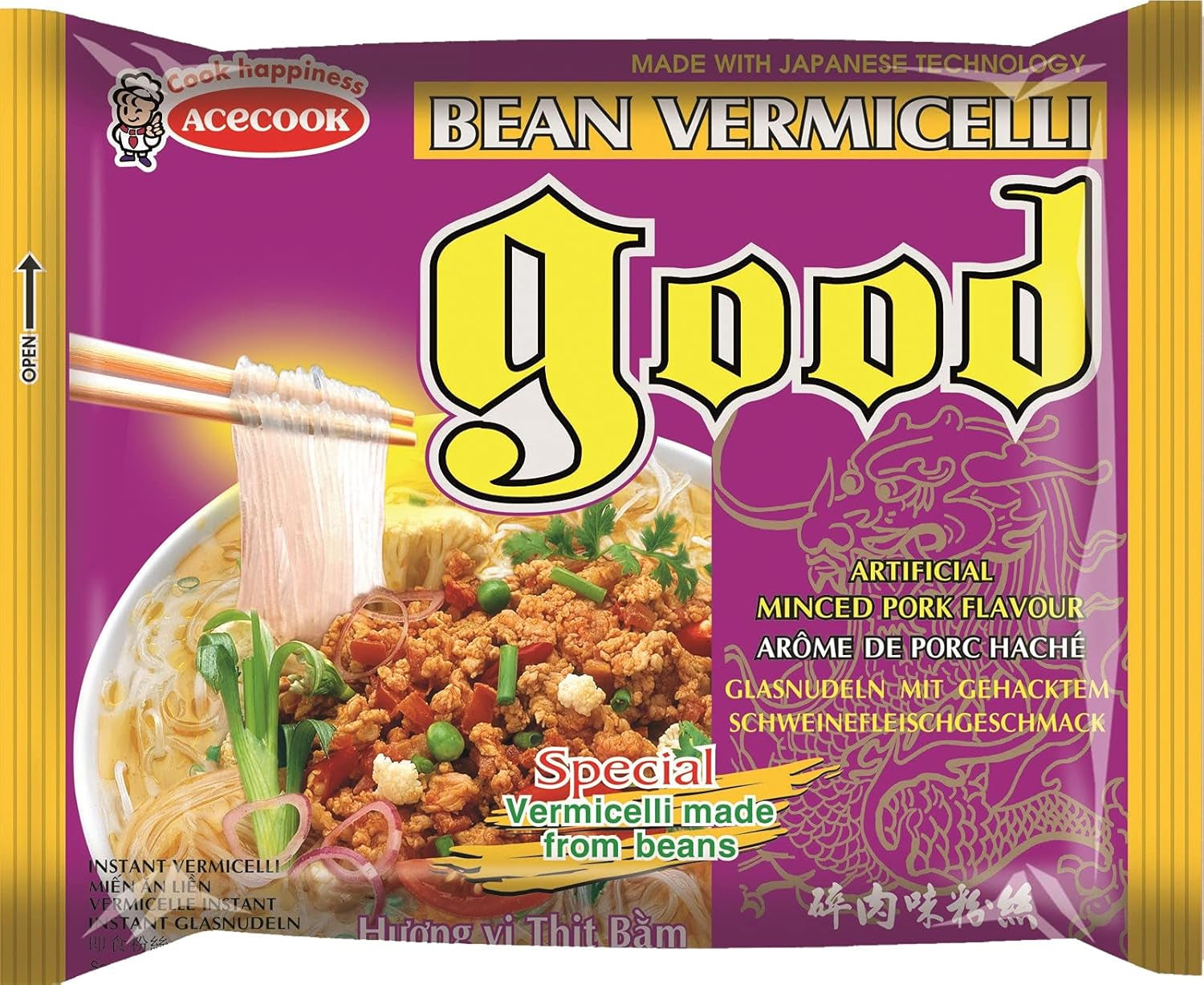 - Noodles istantanei in vetro GD con carne di maiale - (1 x 57g)