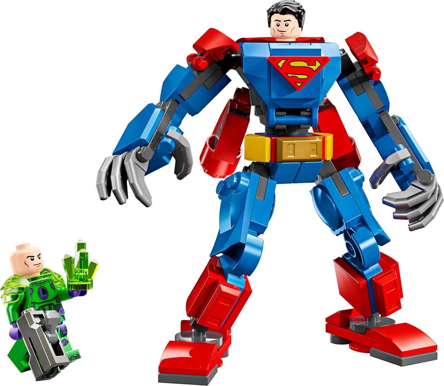 LEGO DC Superman Mech vs. Lex Luthor - Giocattolo da supereroe con 2 minifigure - Action figure costruibile con braccia, gambe e dita mobili - Regalo per ragazzi e ragazze dai 6 anni in su 76302 Set da costruzione Besuche den LEGO-Store